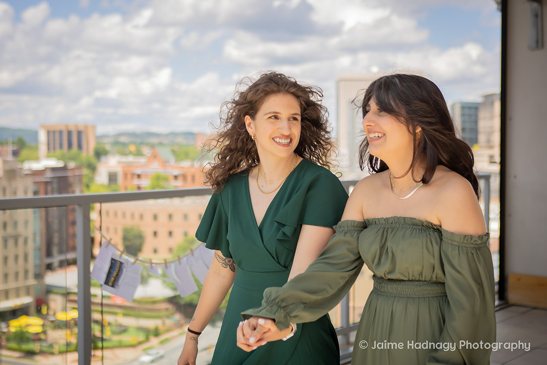 Rooftop Engagement Session in Greenville SC | Proposal Photographer