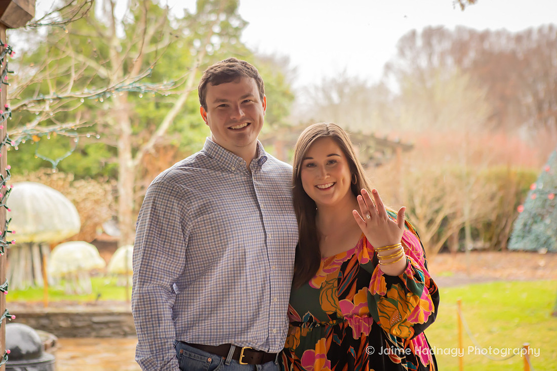 Rainy Day Proposal Photography at the Arboretum in Asheville | Engagement Photographer
