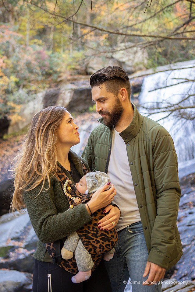 Asheville Proposal Photographer goes to Linville Falls Waterfall Hike