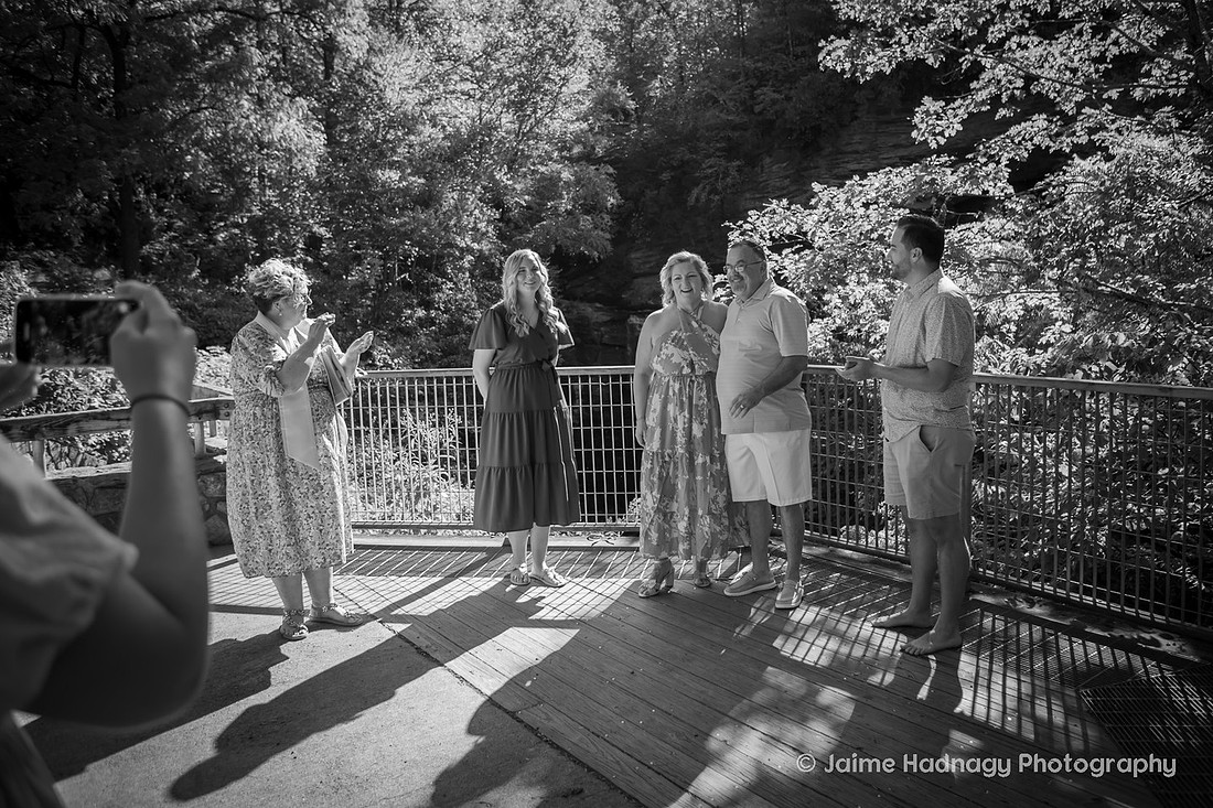 Outdoor Elopement Photography at Looking Glass Falls Brevard, NC