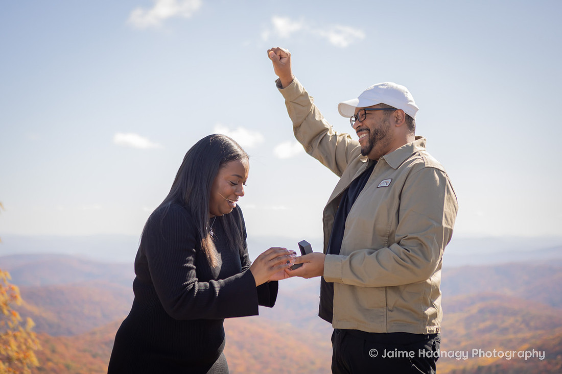 Best Proposal Reaction | Asheville Engagement Photographer