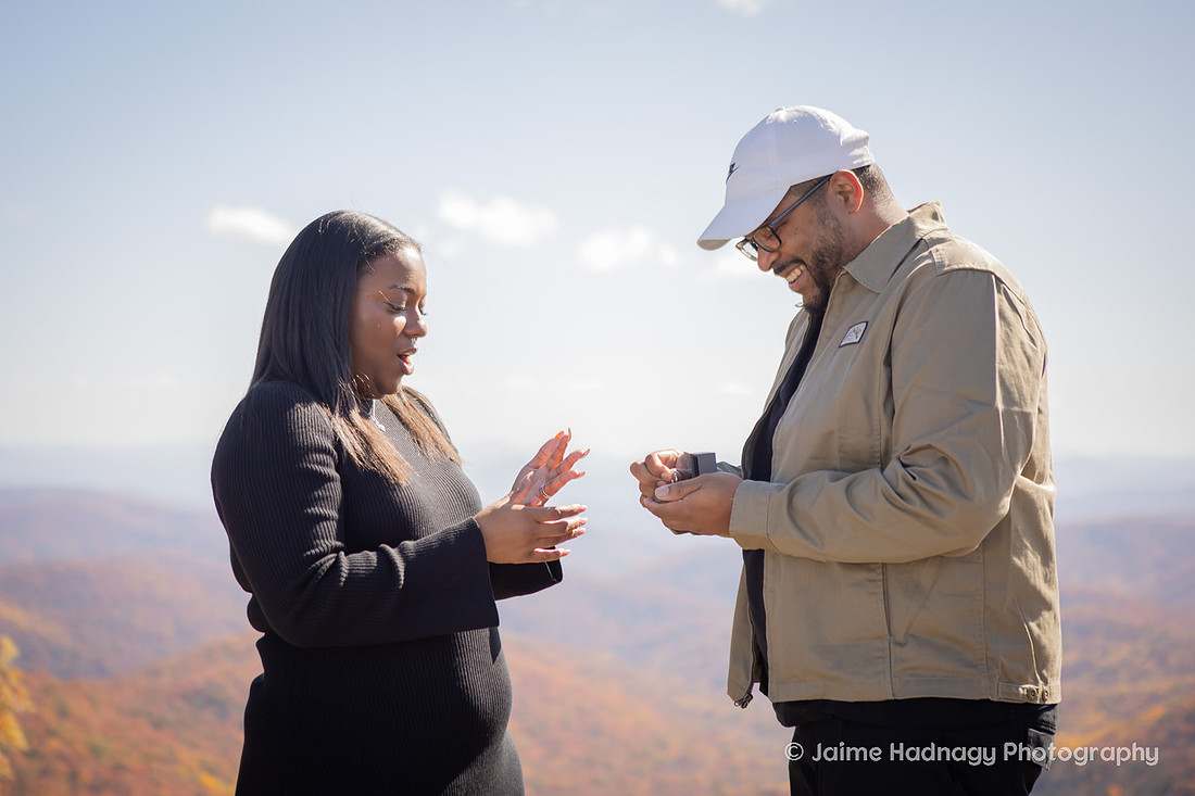 Best Proposal Reaction | Asheville Engagement Photographer