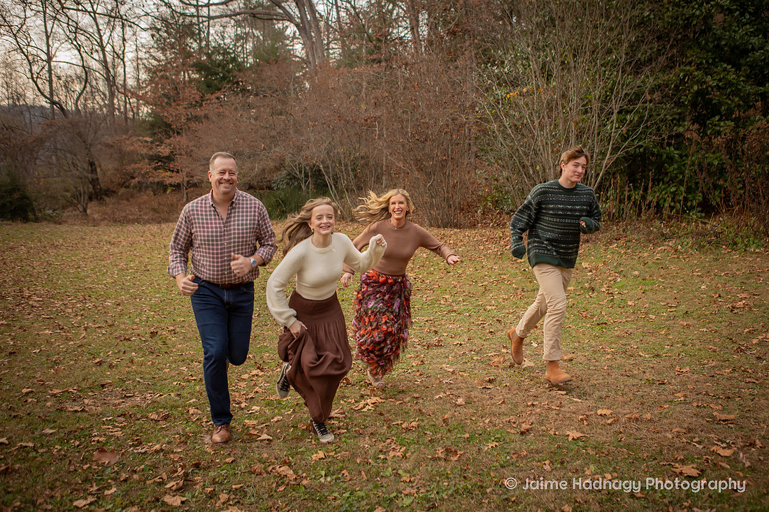Outdoor Fall Family Photos in Asheville