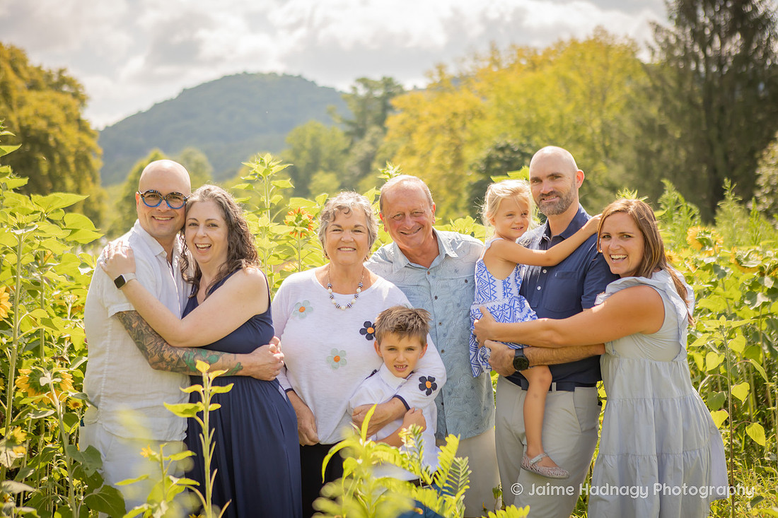 Family Portrait with Big Tree | Asheville Photographer