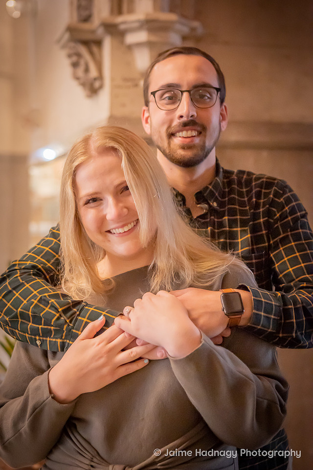 Engagement in The Grove Arcade | Asheville Surprise Proposal Photographer | What to do if it rains on proposal day