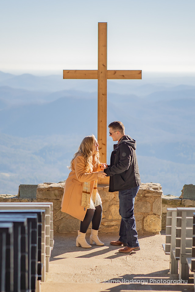 Surprise Proposal Photos at Pretty Place | Asheville Photographer