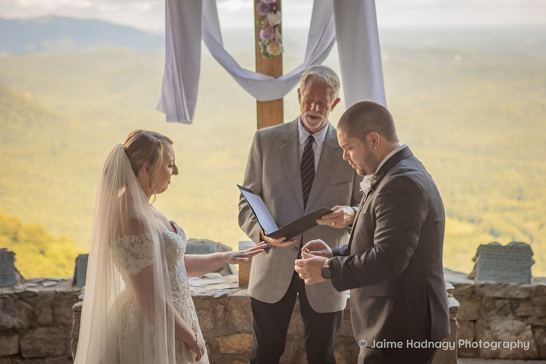 Beautiful Mountain Wedding Ceremony at Pretty Place Fred Symmes Chapel | Asheville Elopement Photographer