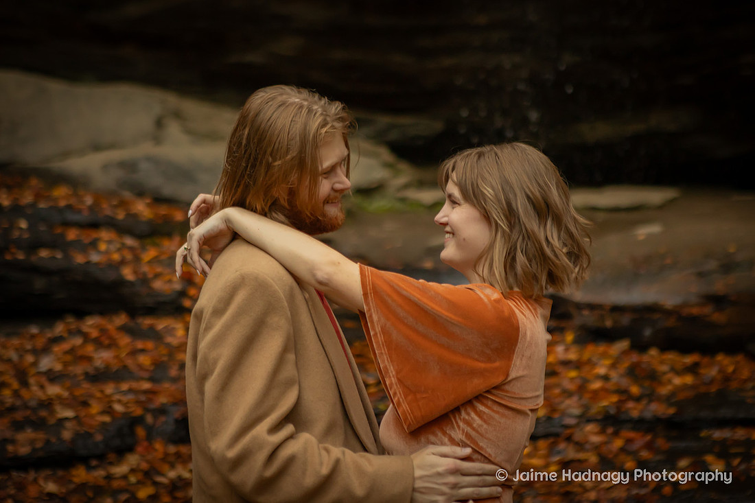 Moore Cove Falls Engagement Photos | Asheville Photographer