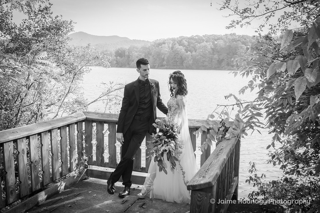 Asheville Wedding Photographer Micro Wedding Outdoors in Autumn