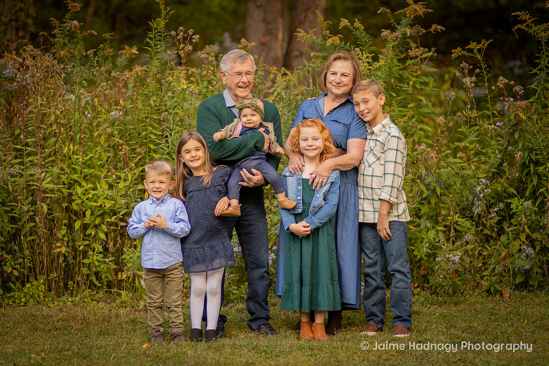 Extended Family Photos at Botanical Gardens in Asheville