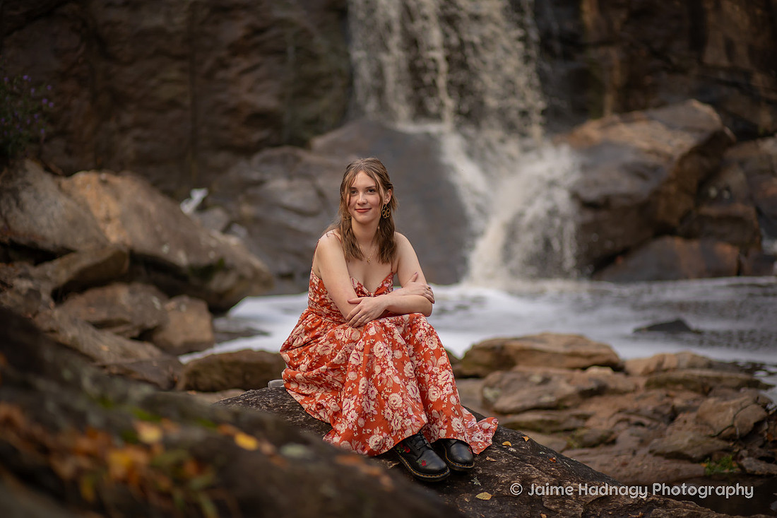 Senior Pictures at Rock Quarry Garden | Asheville Photographer