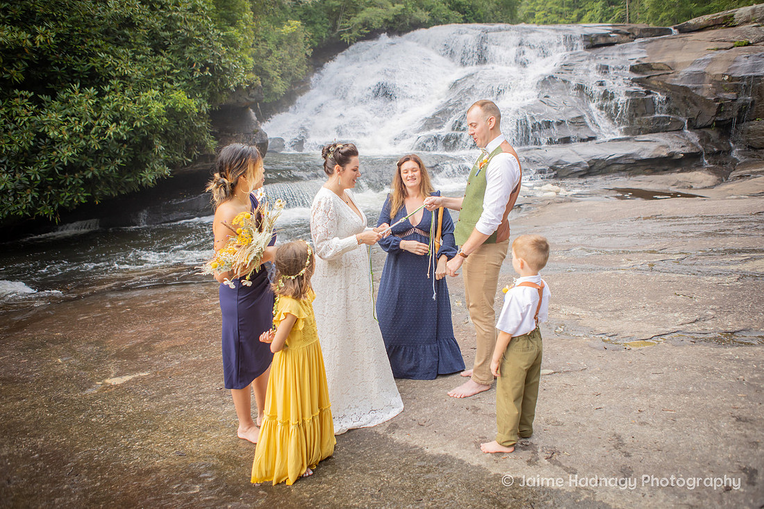 Waterfall Elopement | Asheville Nature Wedding Photographer