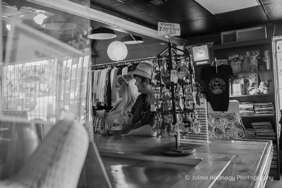 Last Minute Elopement at Fleetwoods Rock n Roll Chapel | Asheville Wedding Photographer