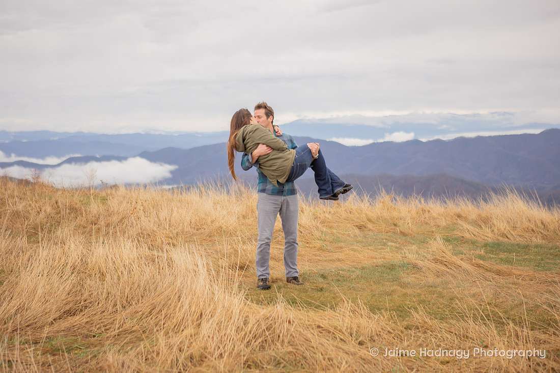 Asheville Photographer Mountain Engagement Photoshoot