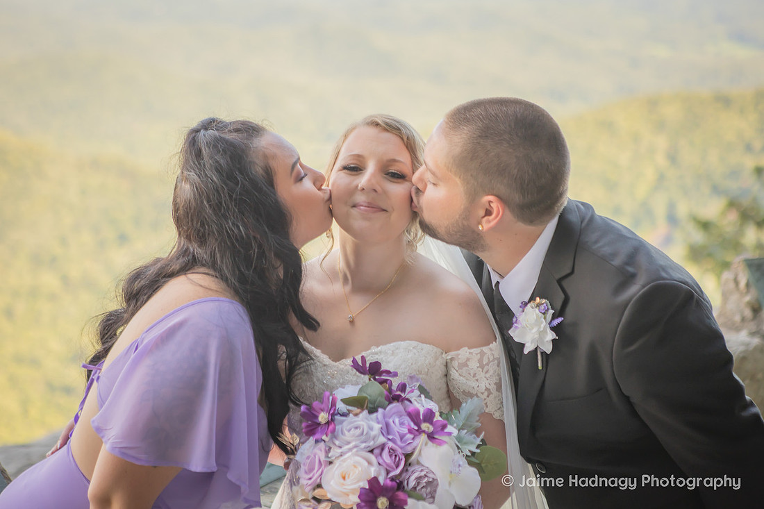 Wedding Party Portraits in the mountains at Pretty Place