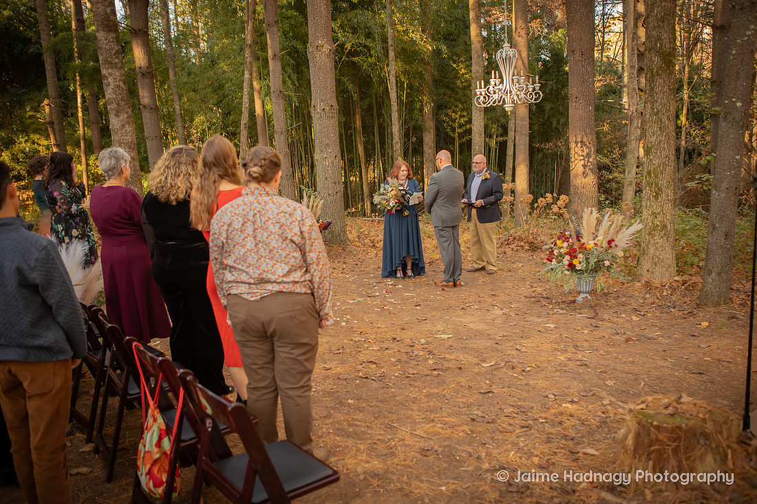 Outdoor Fall Wedding in the Forest | Asheville Wedding Photographer