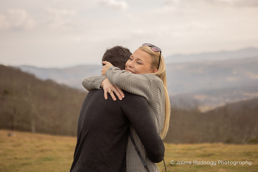Mountain Hiking Surprise Proposal Photoshoot | Asheville Photographer