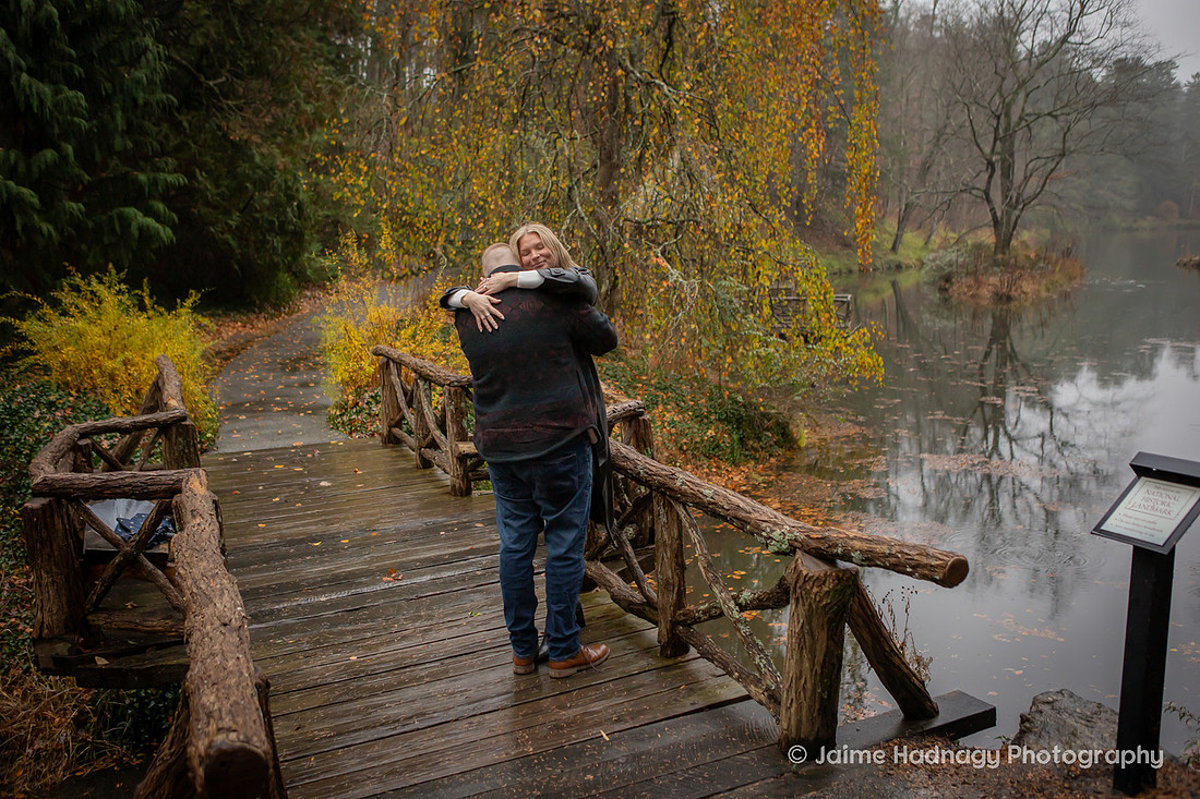 Romantic Rainy Engagement Session at Biltmore Estate