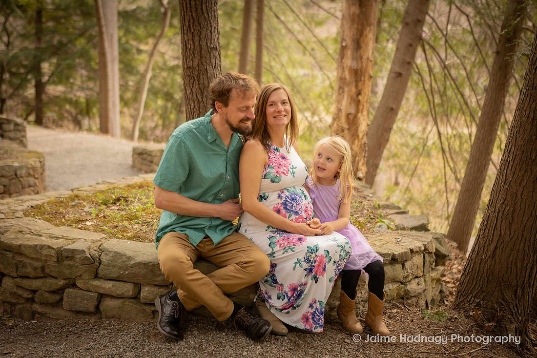  Maternity Family Photos at Botanical Gardens Asheville | Photographer