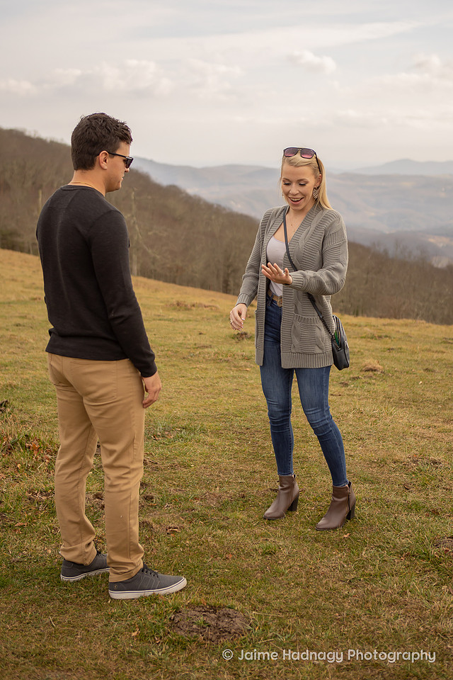 Mountain Hiking Surprise Proposal Photoshoot | Asheville Photographer