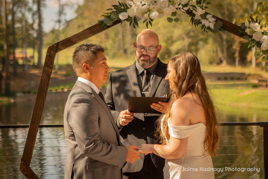 Micro Wedding by a Pond | Asheville Elopement Photographer | Greenville SC | Piney Grove Ranch