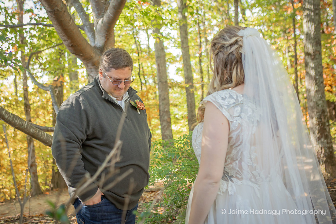 First Look Wedding Photos with Dad | Asheville Wedding Photographer