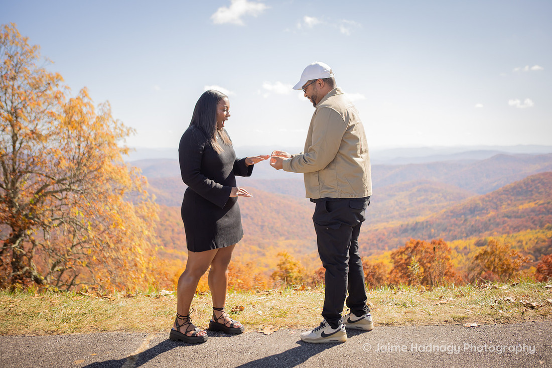 Best Proposal Reaction | Asheville Engagement Photographer