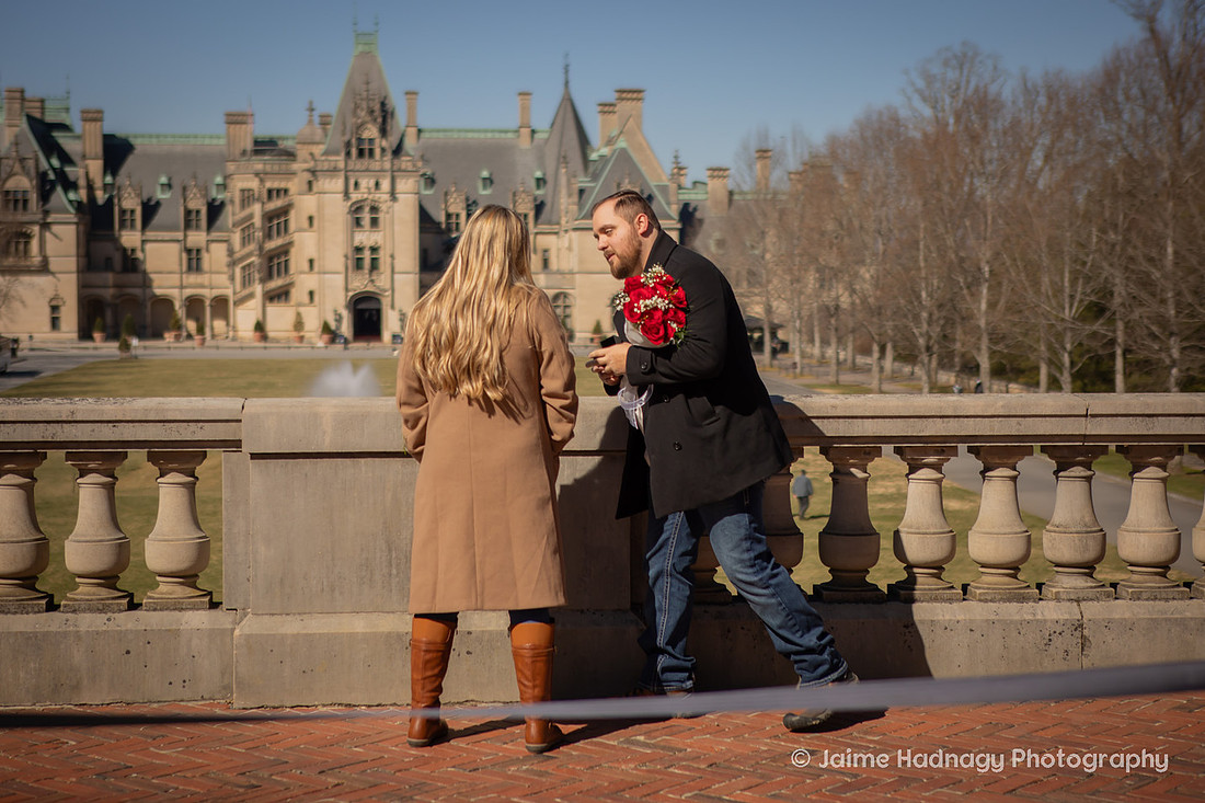 Surprise Proposal Photography at the Biltmore Estate