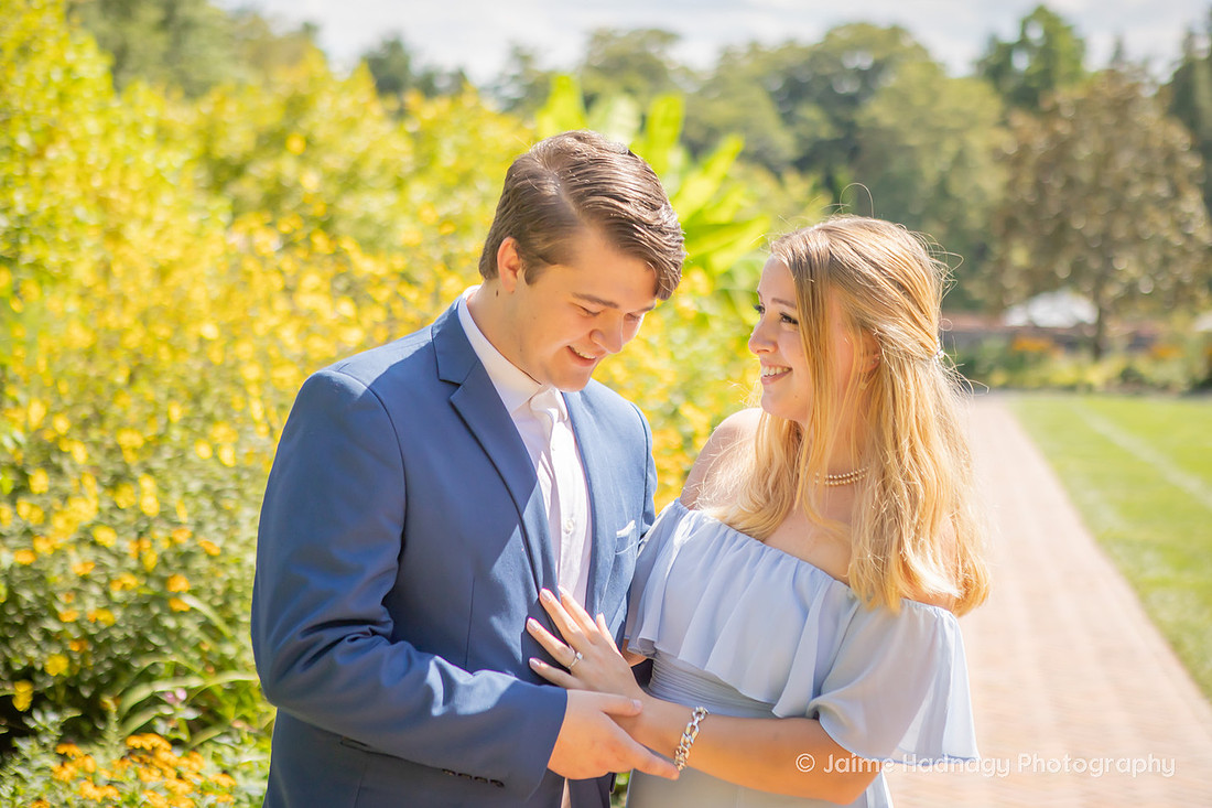 Surprise Engagement in Walled Garden at Biltmore House | Asheville Proposal Photographer