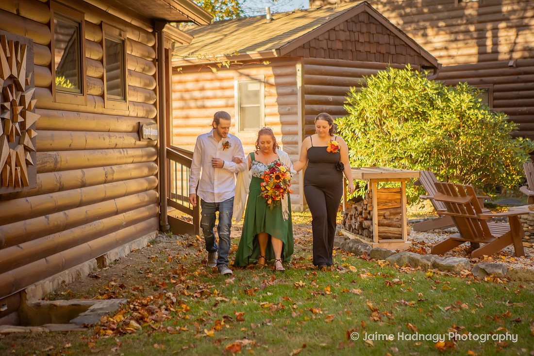 Rustic Wedding in the mountains in the fall | Asheville Wedding Photographer