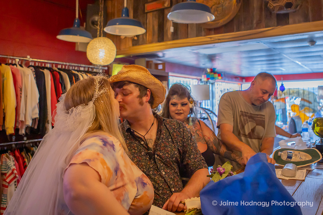 Fleetwoods Rock N Roll Chapel Asheville Elopement Photos