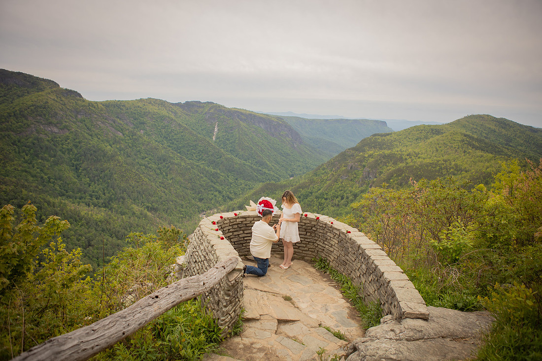 Proposal at Wiseman's View | WNC Engagement Photographer