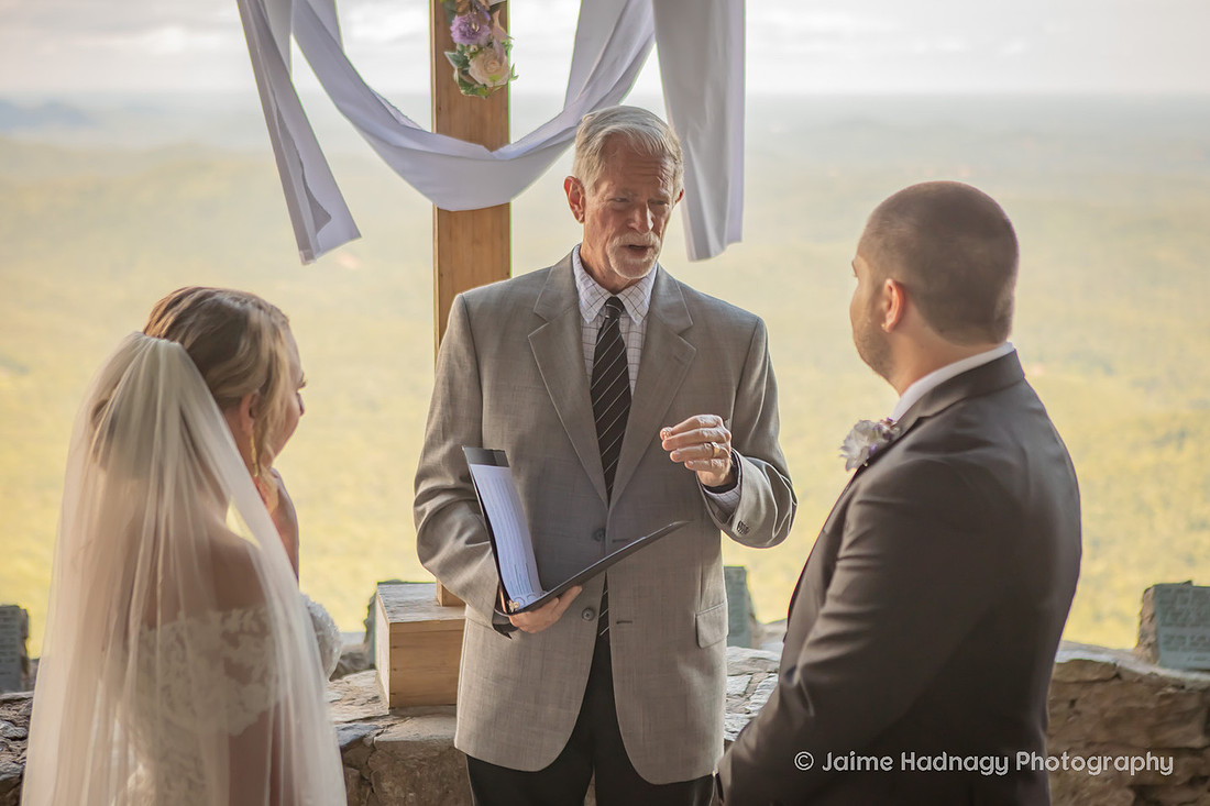 Beautiful Mountain Wedding Ceremony at Pretty Place Fred Symmes Chapel | Asheville Elopement Photographer