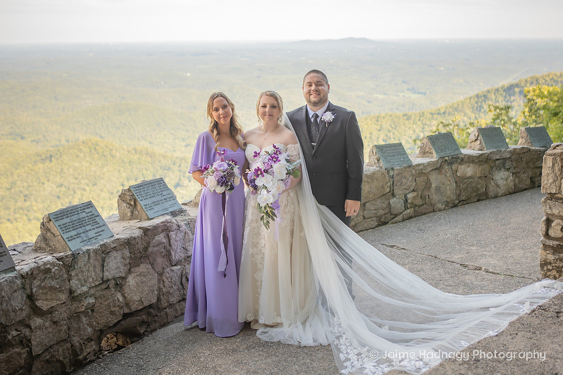 Wedding Party Portraits in the mountains at Pretty Place