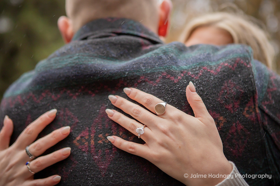 Romantic Rainy Engagement Session at Biltmore Estate