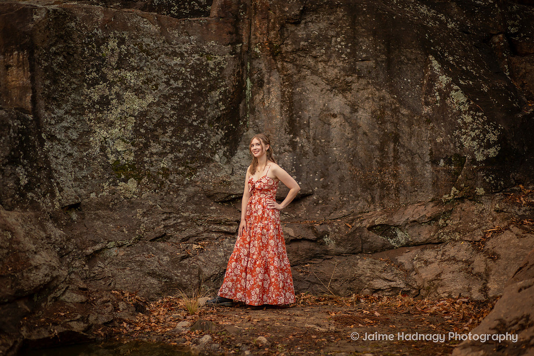 Senior Pictures at Rock Quarry Garden | Asheville Photographer