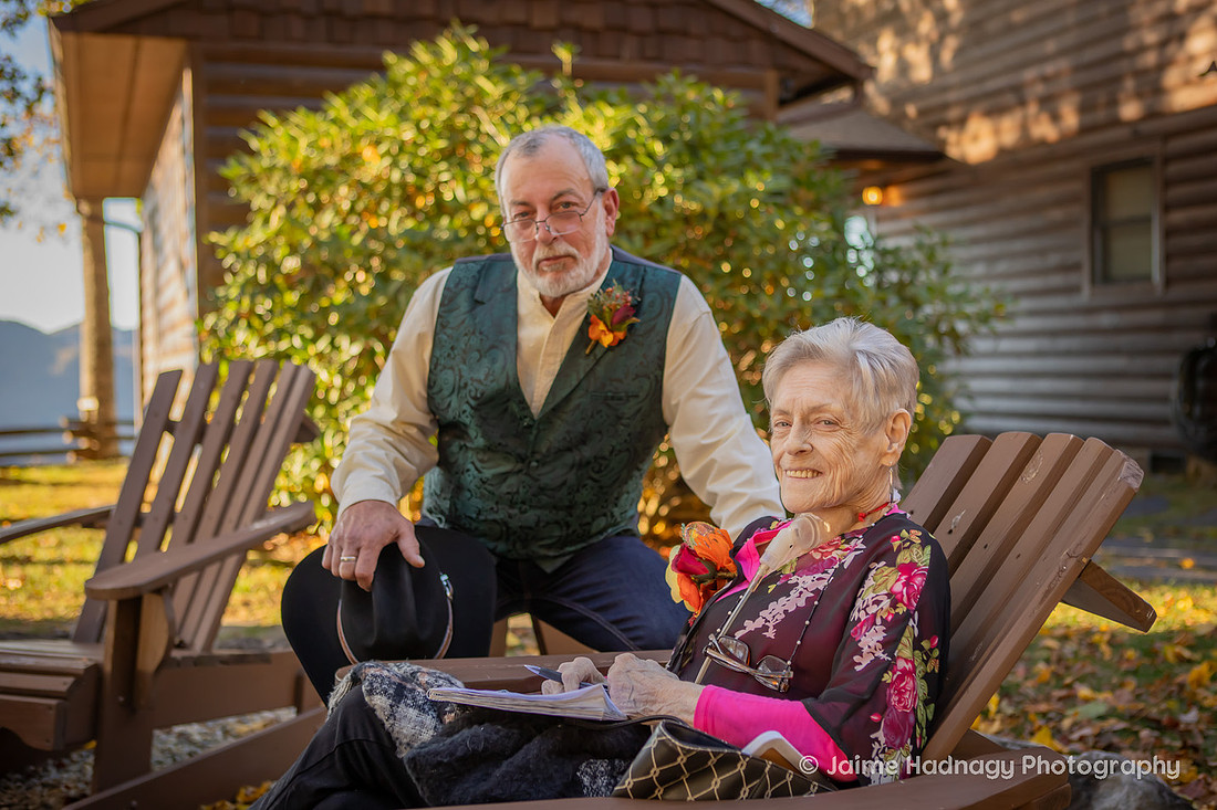 Rustic Wedding in the mountains in the fall | Asheville Wedding Photographer