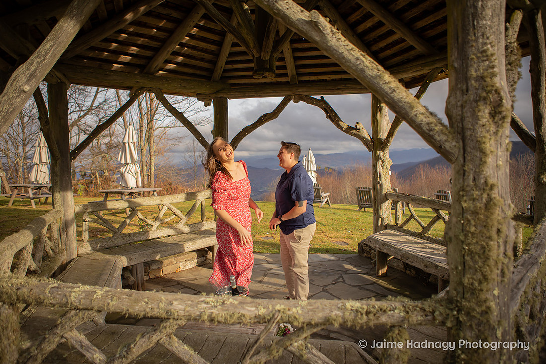 Getting Engaged at The Swag in Waynesville NC | Asheville Proposal Photographer