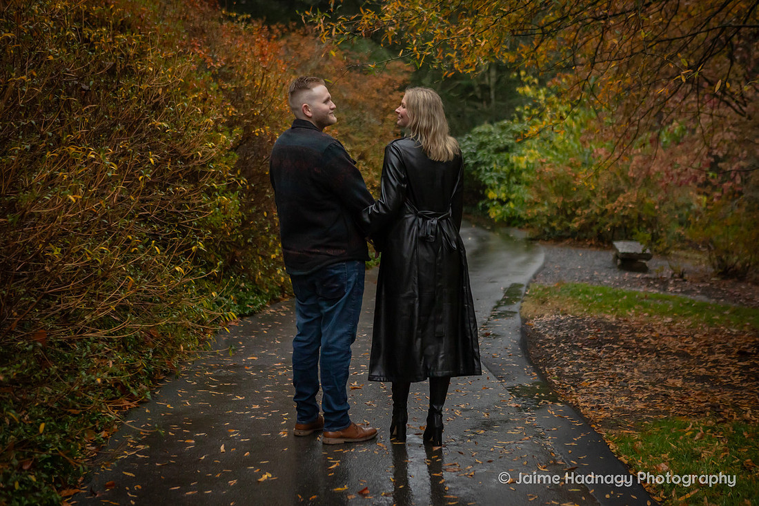 Romantic Rainy Engagement Session at Biltmore Estate