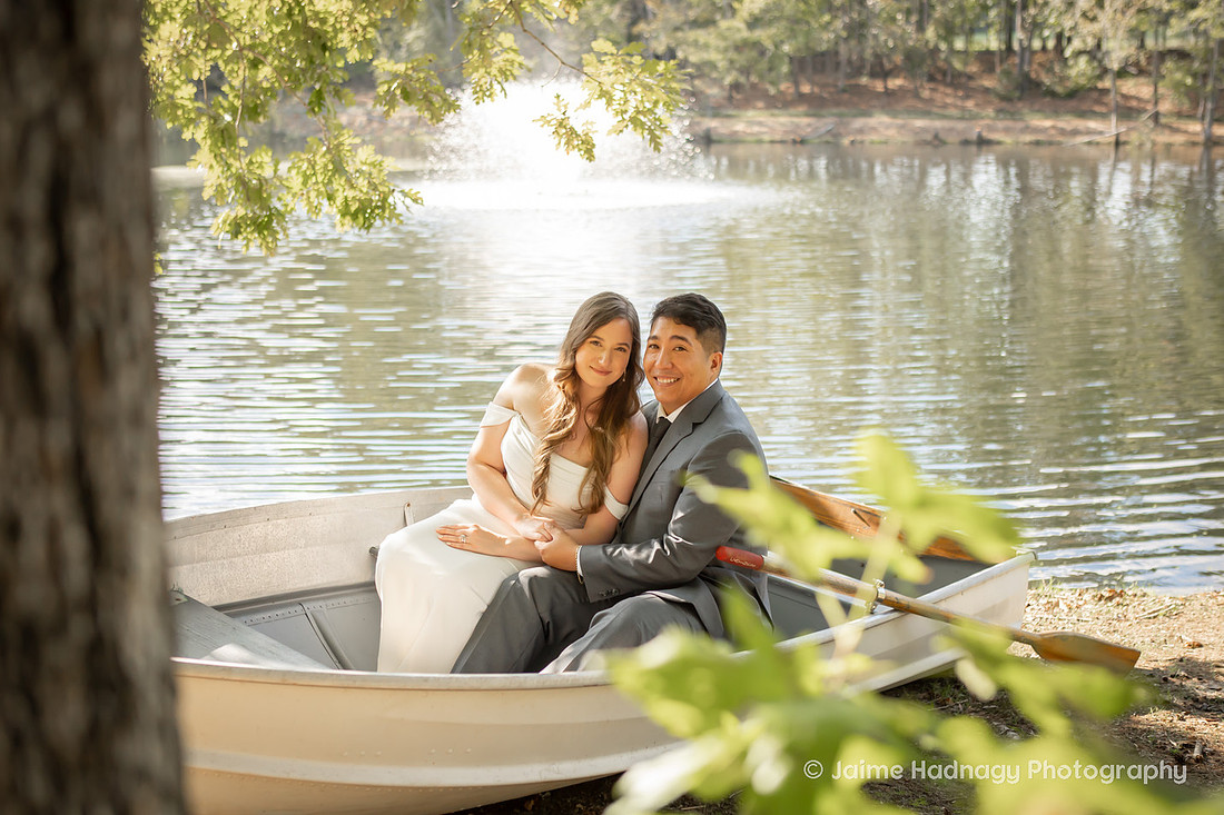Wedding Portraits in a Row Boat | Asheville Elopement Photographer | Destination Wedding