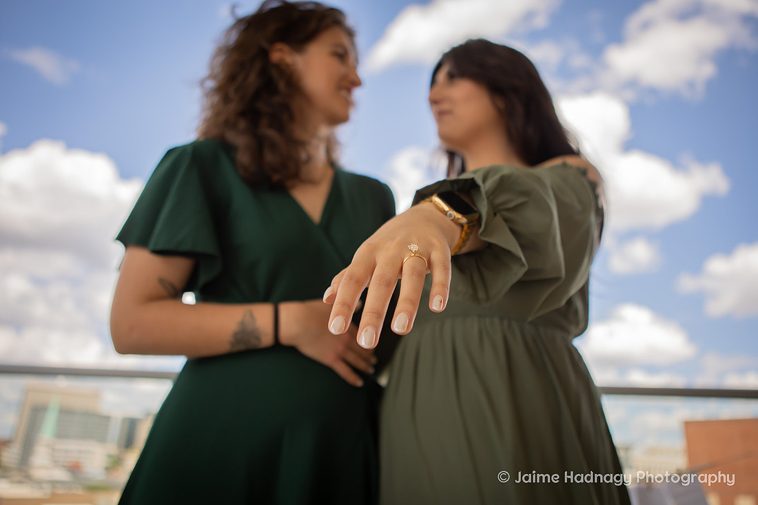 Rooftop Engagement Session in Greenville SC | Proposal Photographer