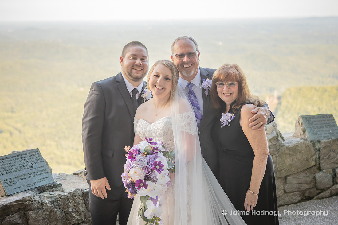 Wedding Party Portraits in the mountains at Pretty Place