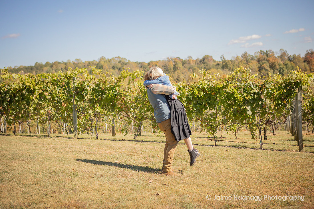 Surprise Proposal at Silverfork Vineyard | WNC Engagement Photographer