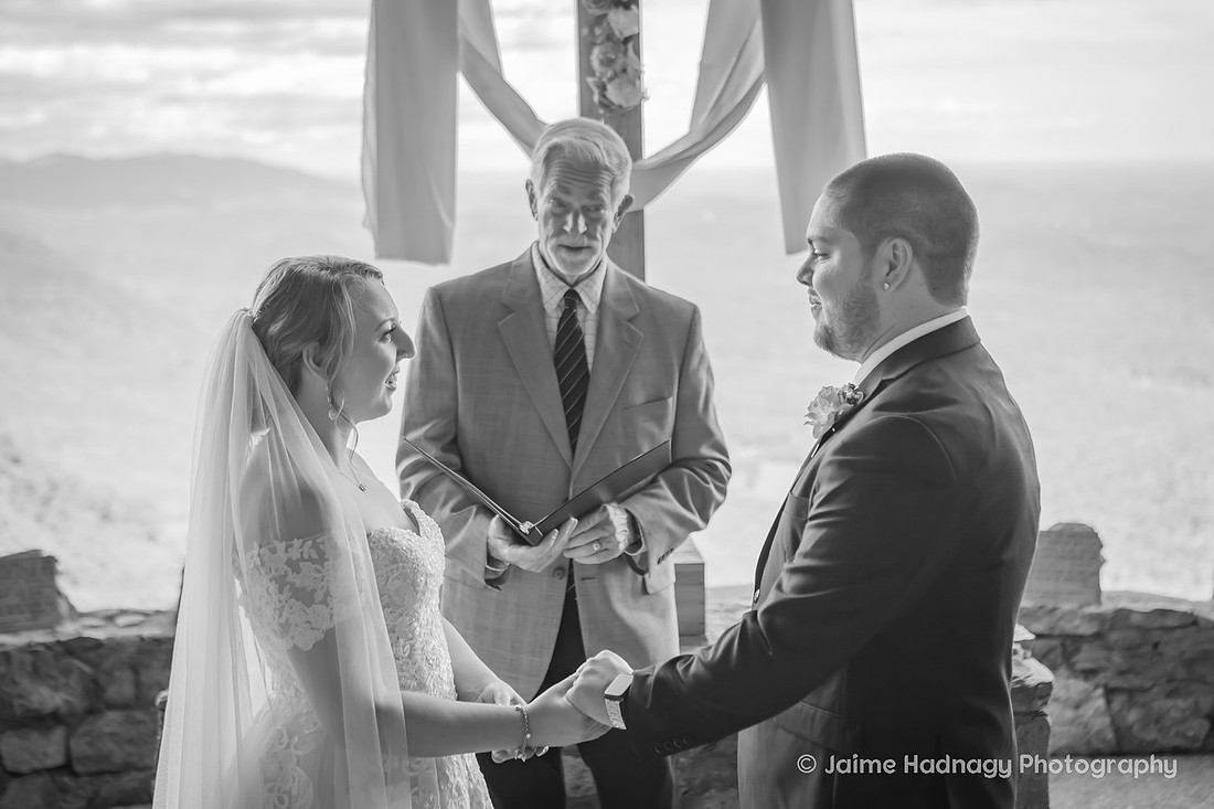 Beautiful Mountain Wedding Ceremony at Pretty Place Fred Symmes Chapel | Asheville Elopement Photographer