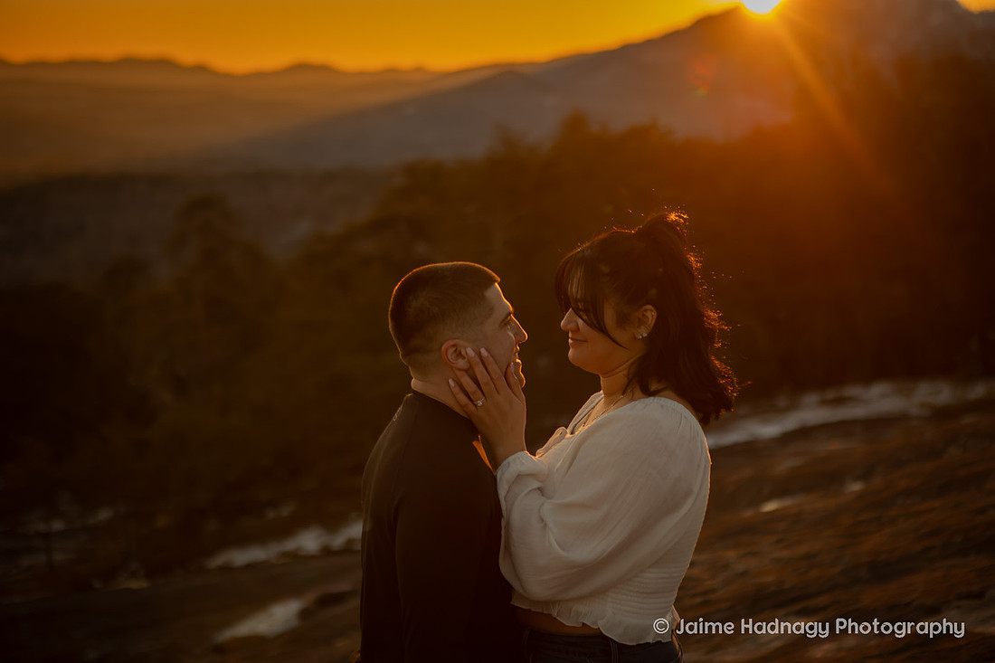 Sunset Mountain Engagement Photos