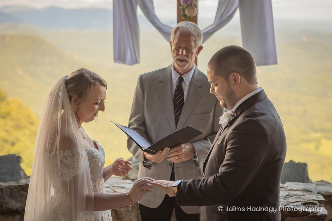 Beautiful Mountain Wedding Ceremony at Pretty Place Fred Symmes Chapel | Asheville Elopement Photographer