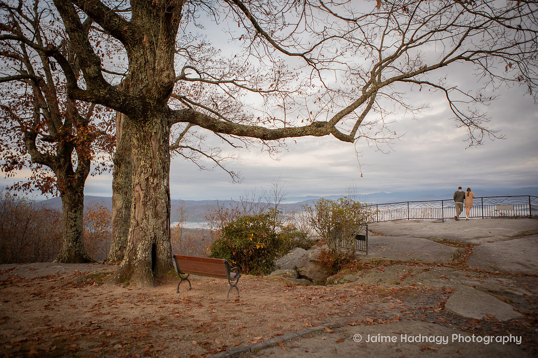 Morning Surprise Proposal at Jump Off Rock | Asheville Engagement Photographer