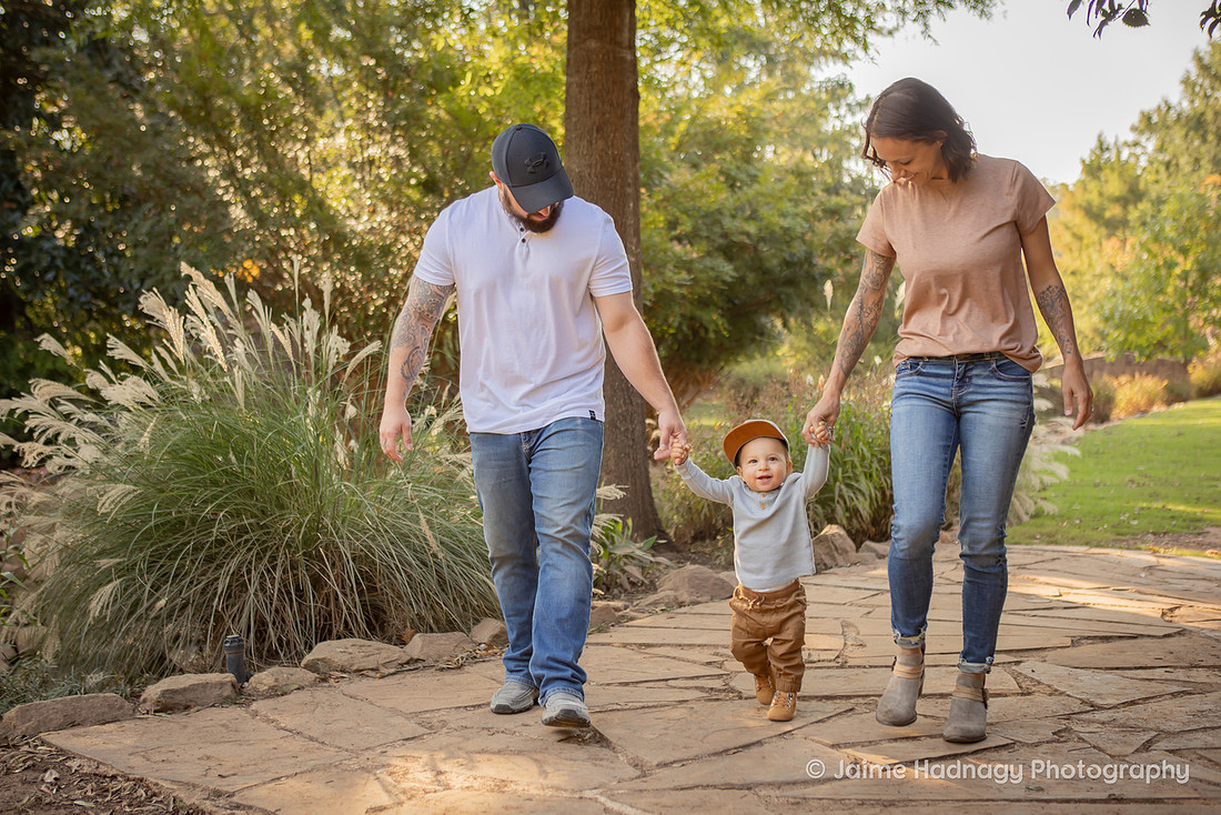 Fall Family Photos and First Birthday at Rock Quarry Garden in Greenville SC | Asheville Photographer