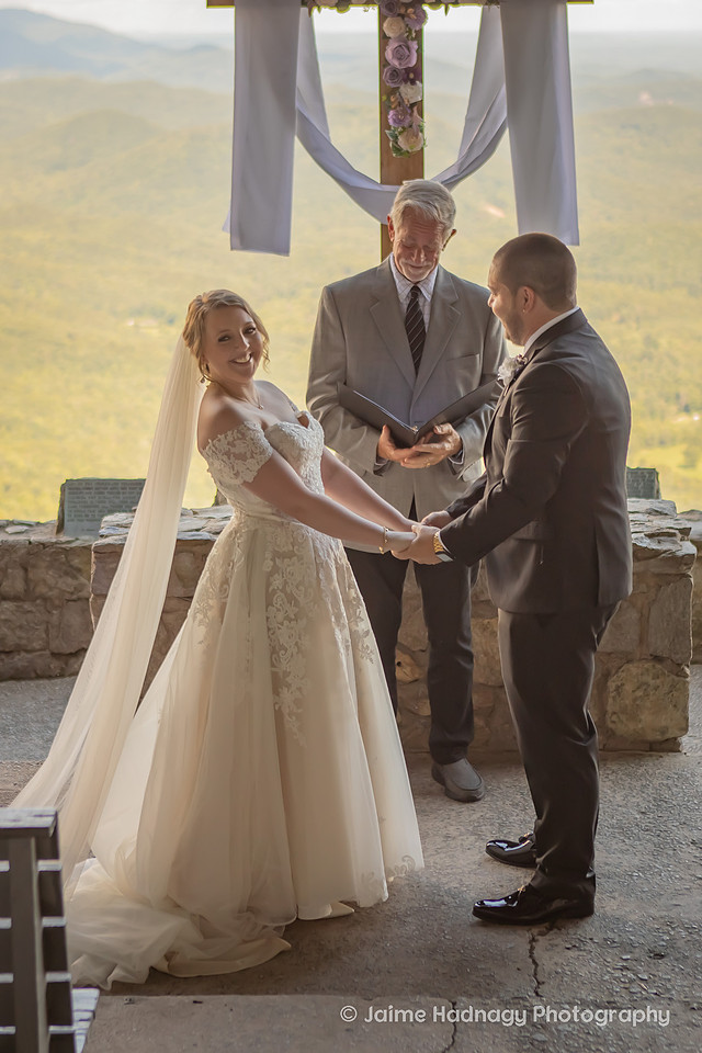 Beautiful Mountain Wedding Ceremony at Pretty Place Fred Symmes Chapel | Asheville Elopement Photographer