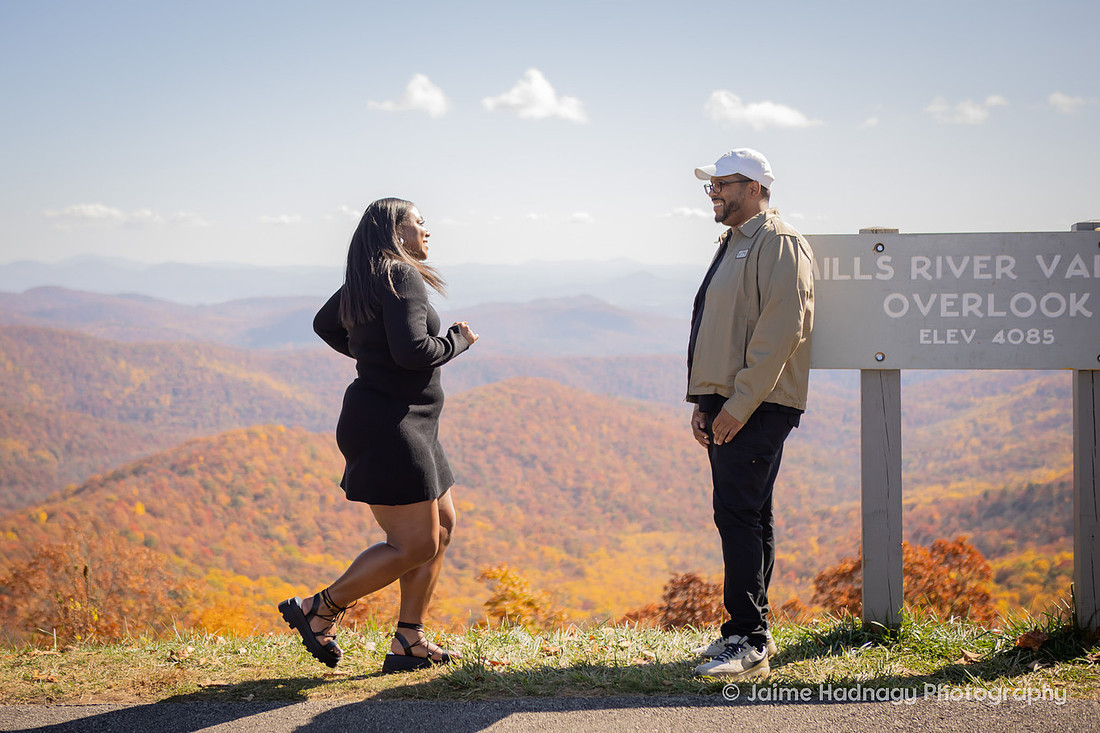 Parkway Engagement | Asheville Proposal Photographer